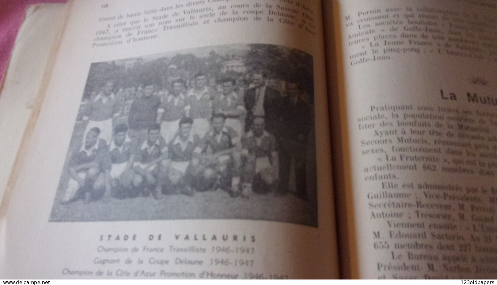 1952 LEON CHABAUD HISTOIRE DE VALLAURIS DONT STADE FOOT EQUIPE - Côte D'Azur