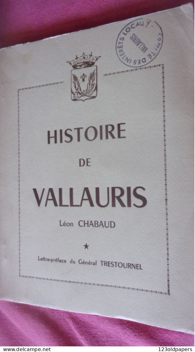 1952 LEON CHABAUD HISTOIRE DE VALLAURIS DONT STADE FOOT EQUIPE - Côte D'Azur