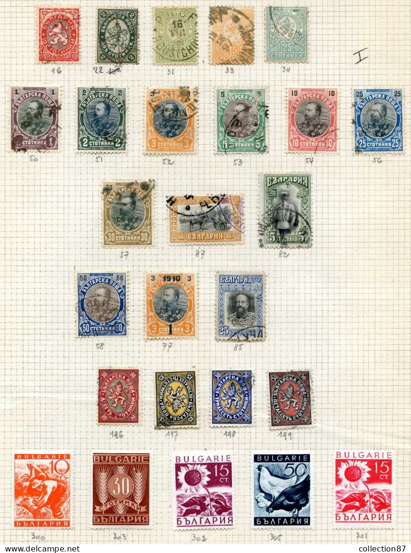 Réf 79 < BULGARIE < LOT 34 Valeurs * Et Ø Used - Oblitérés + MH * < Tout Scané Avec Numero Yvert  -- BULGARIA - Collections, Lots & Series