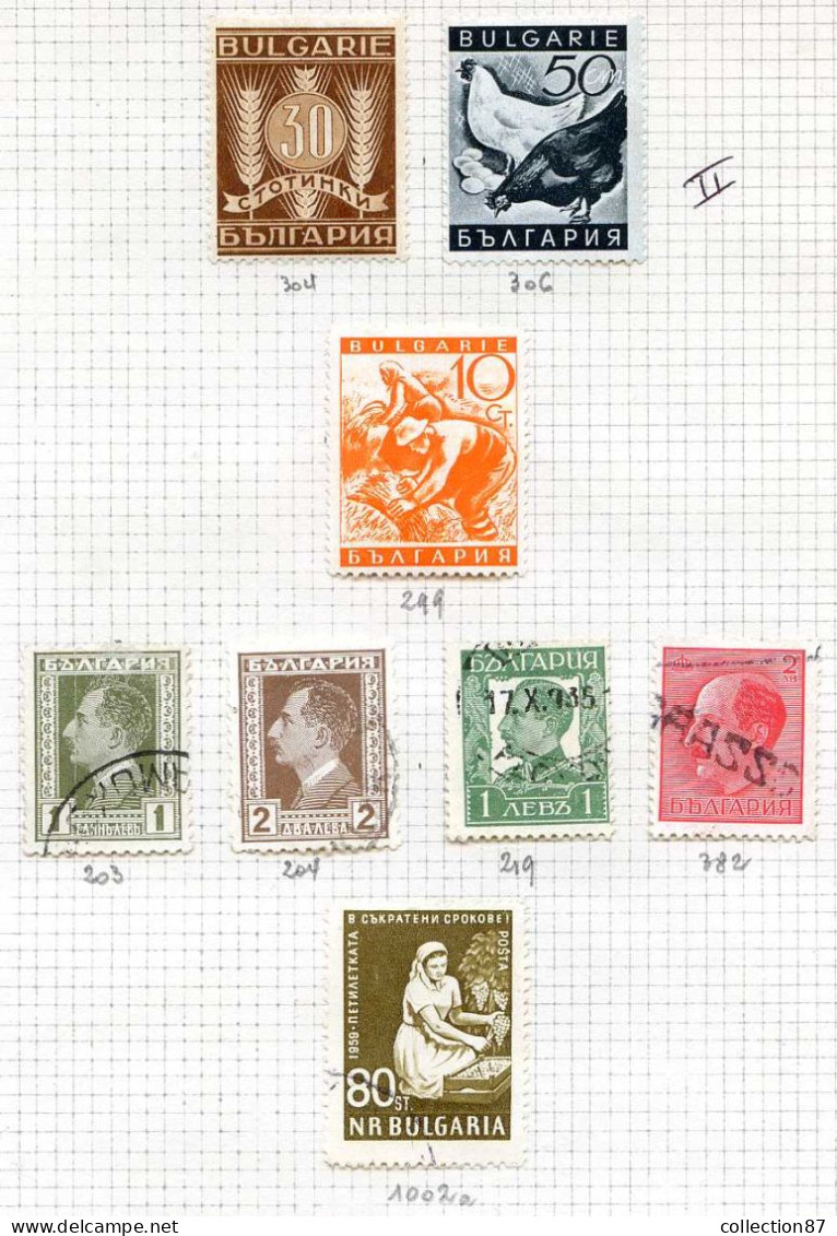 Réf 79 < BULGARIE < LOT 34 Valeurs * Et Ø Used - Oblitérés + MH * < Tout Scané Avec Numero Yvert  -- BULGARIA - Collections, Lots & Séries