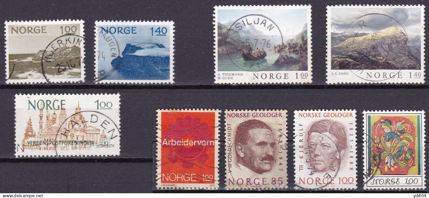 NO088A – NORVEGE - NORWAY – 1974 USED LOT – Y&T # 634-650 – CV 9,65 € - Usati