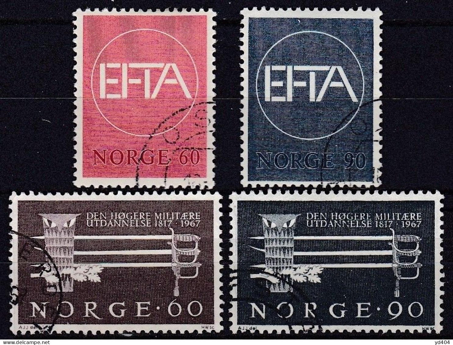 NO080 – NORVEGE - NORWAY – 1967 – FULL YEAR SET – Y&T # 505/14 USED 12,50 € - Oblitérés