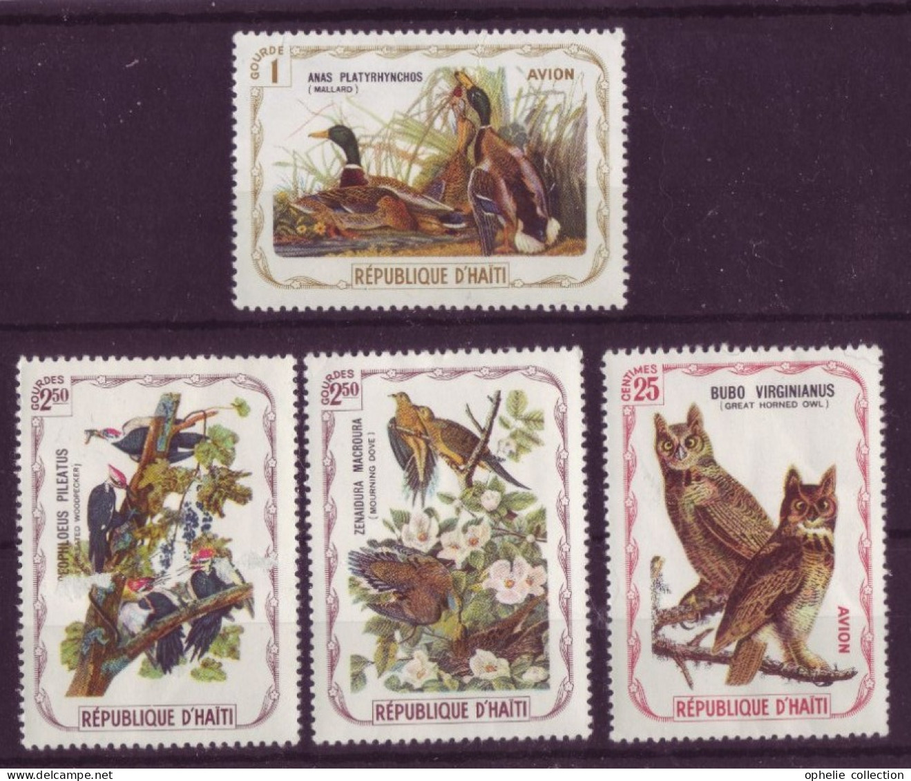 Amérique - Haîti - Oiseaux - 4 Timbres Différents - 5937 - Haiti