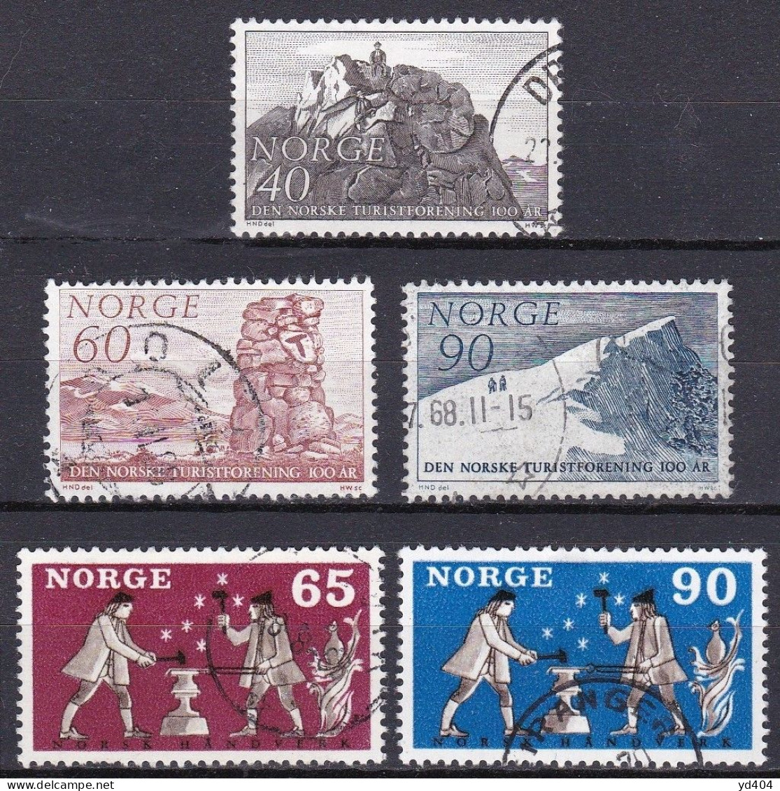 NO081 – NORVEGE - NORWAY – 1968 – FULL YEAR SET – Y&T # 515/33 USED 17,50 € - Oblitérés