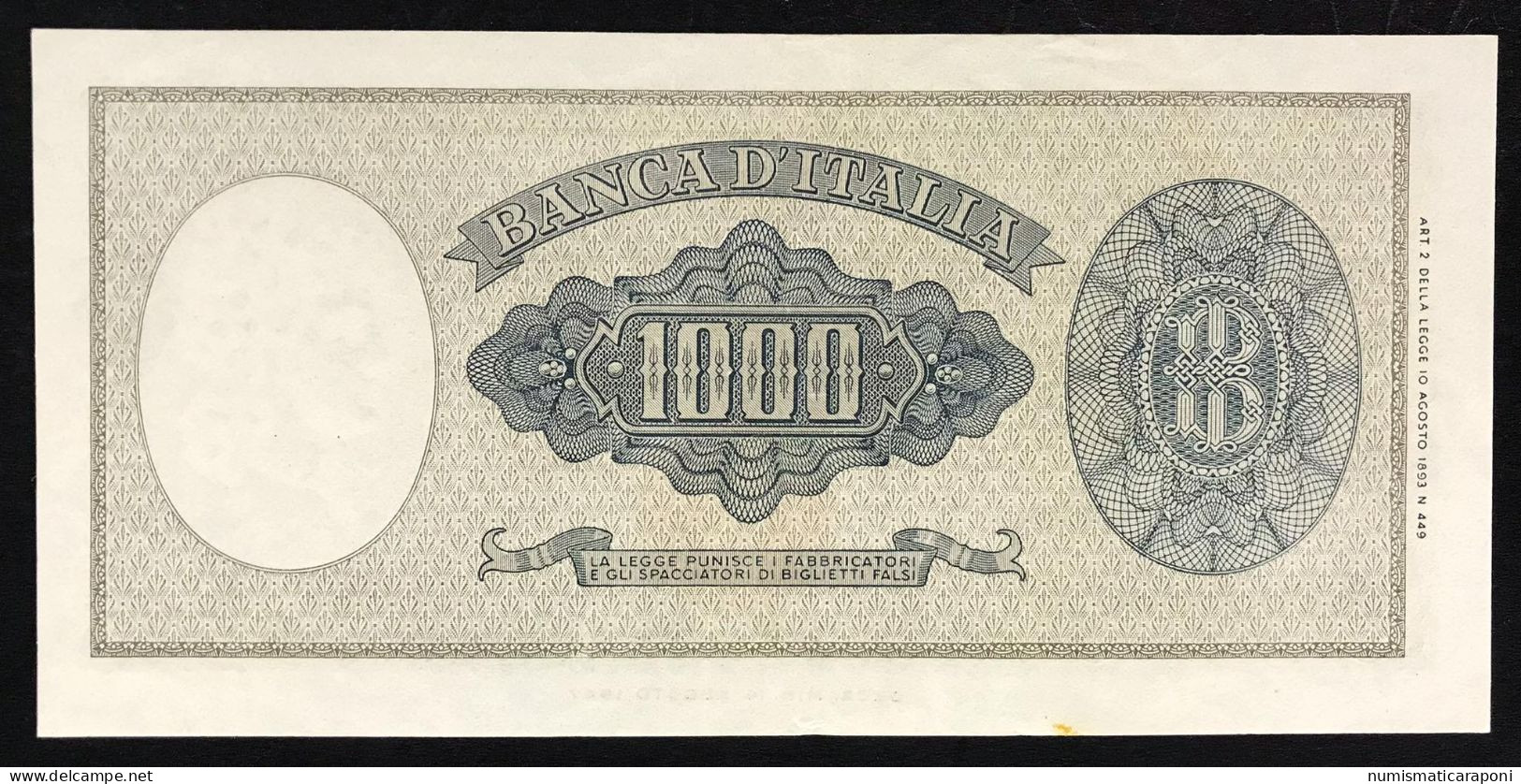 1000 Lire Medusa 15 09 1959 Bel Bb/spl Naturale Ottimi Colori  LOTTO 2282 - 1000 Liras