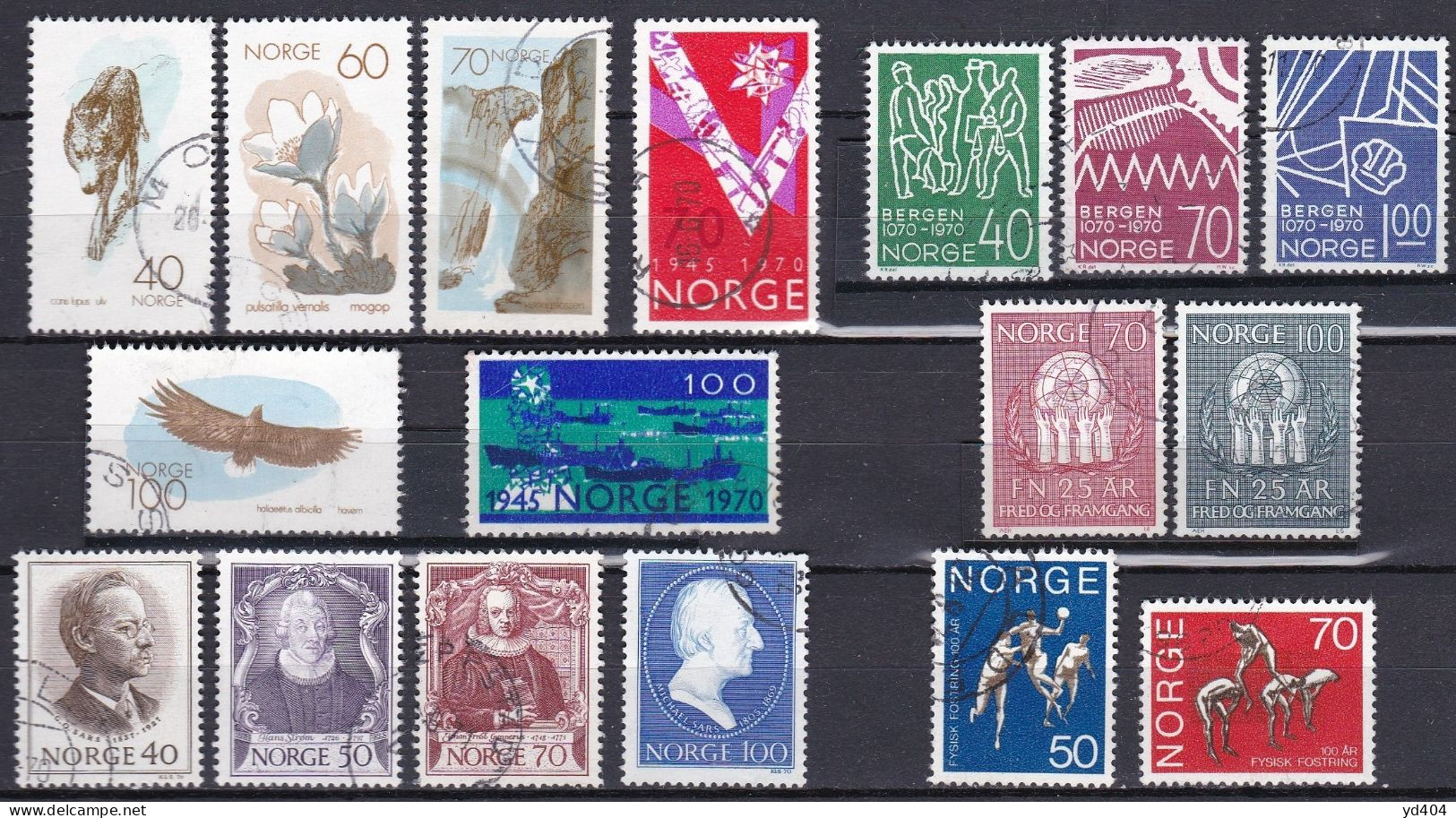 NO084 – NORVEGE - NORWAY – 1970 – FULL YEAR SET – Y&T # 568/74 USED 23 € - Oblitérés