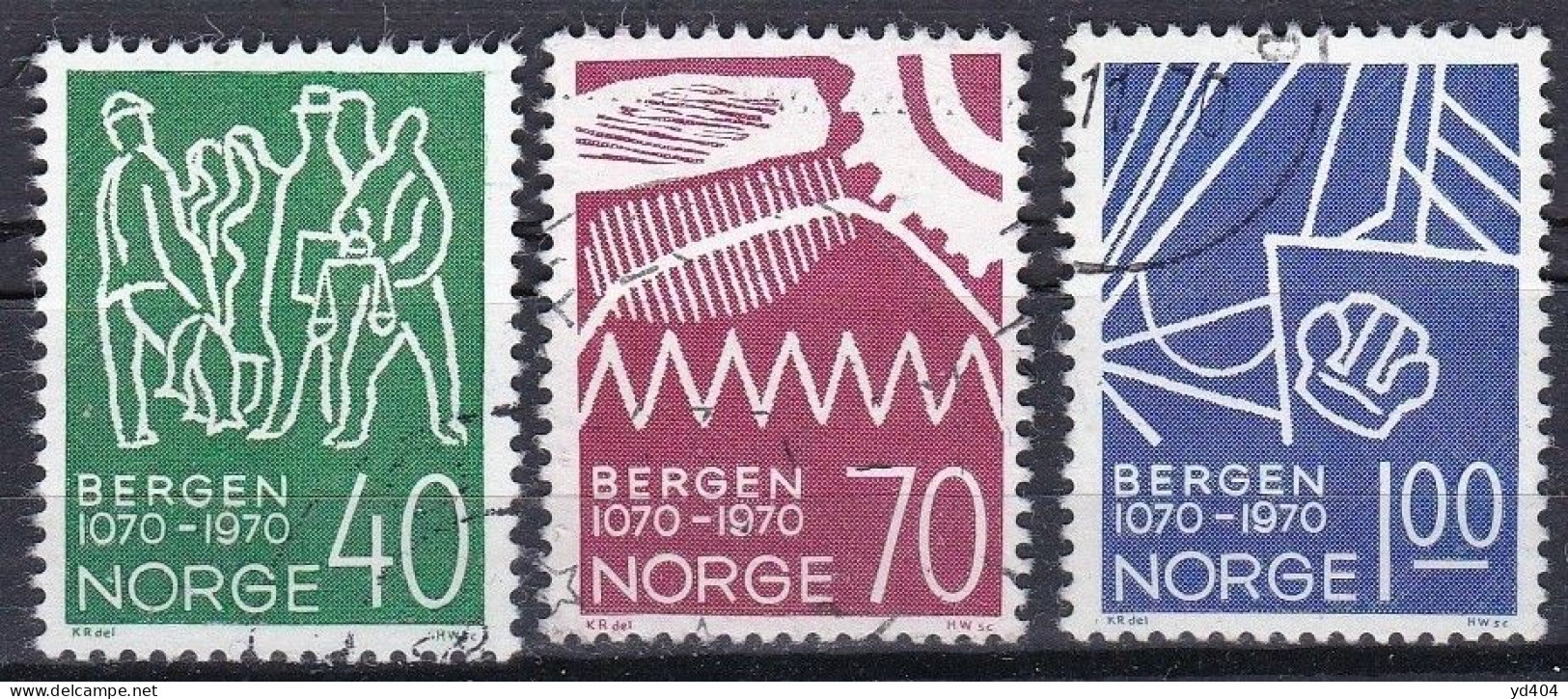 NO084 – NORVEGE - NORWAY – 1970 – FULL YEAR SET – Y&T # 568/74 USED 23 € - Oblitérés