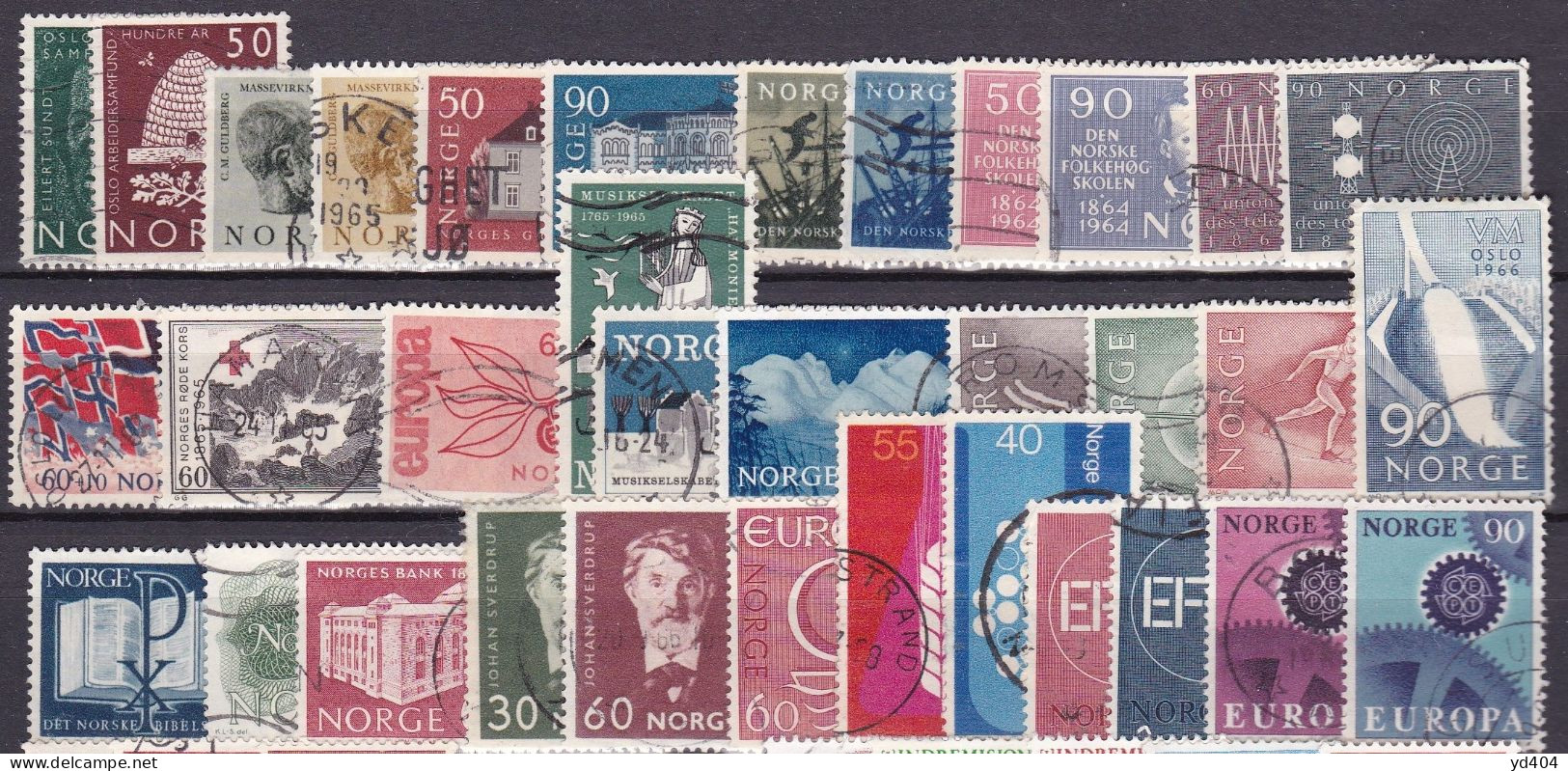 NO084B – NORVEGE - NORWAY – 1964-70 – FINE COLLECTION – SG # 564-654 USED 89 € - Oblitérés