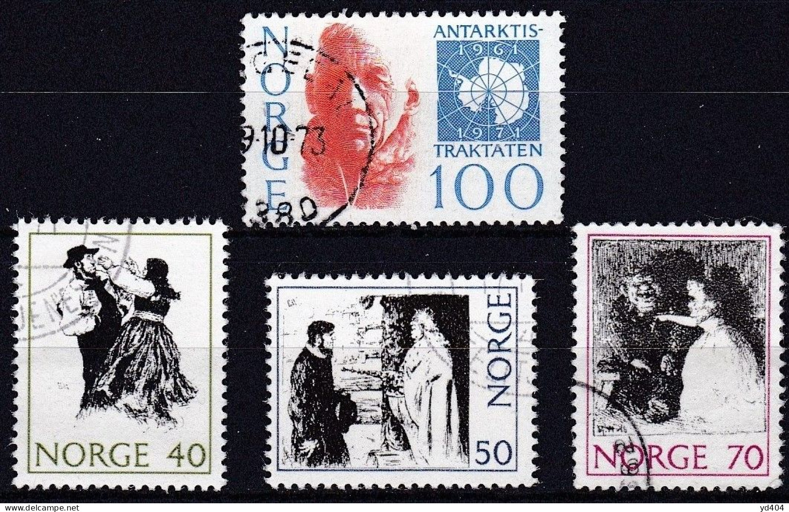 NO085 – NORVEGE - NORWAY – 1971 – FULL YEAR SET – Y&T # 575/88 USED 13 € - Oblitérés