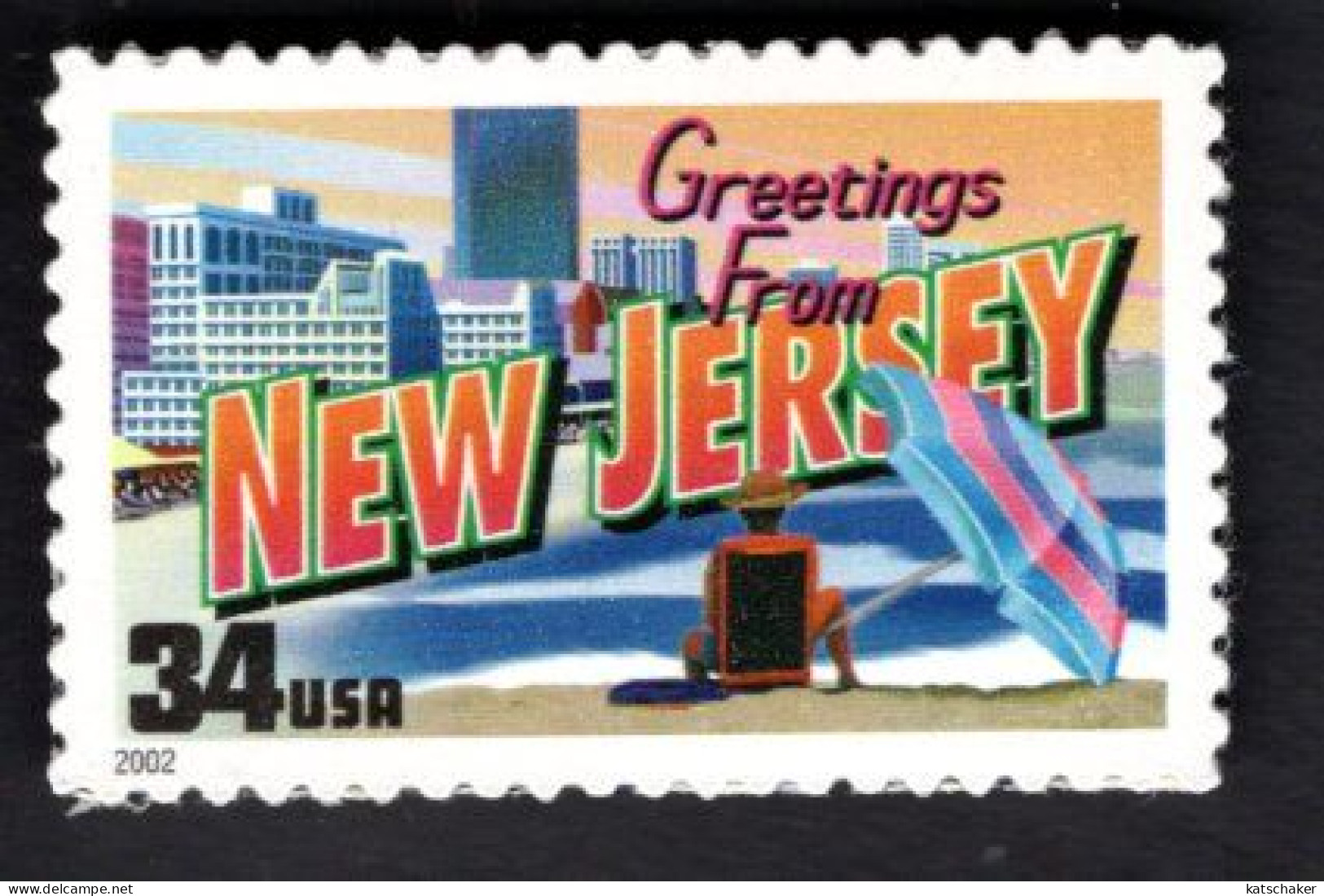 1938315246 2002 SCOTT 3590 (XX) POSTFRIS MINT NEVER HINGED  -  GREETINGS FROM AMERICA - NEW JERSEY - Neufs