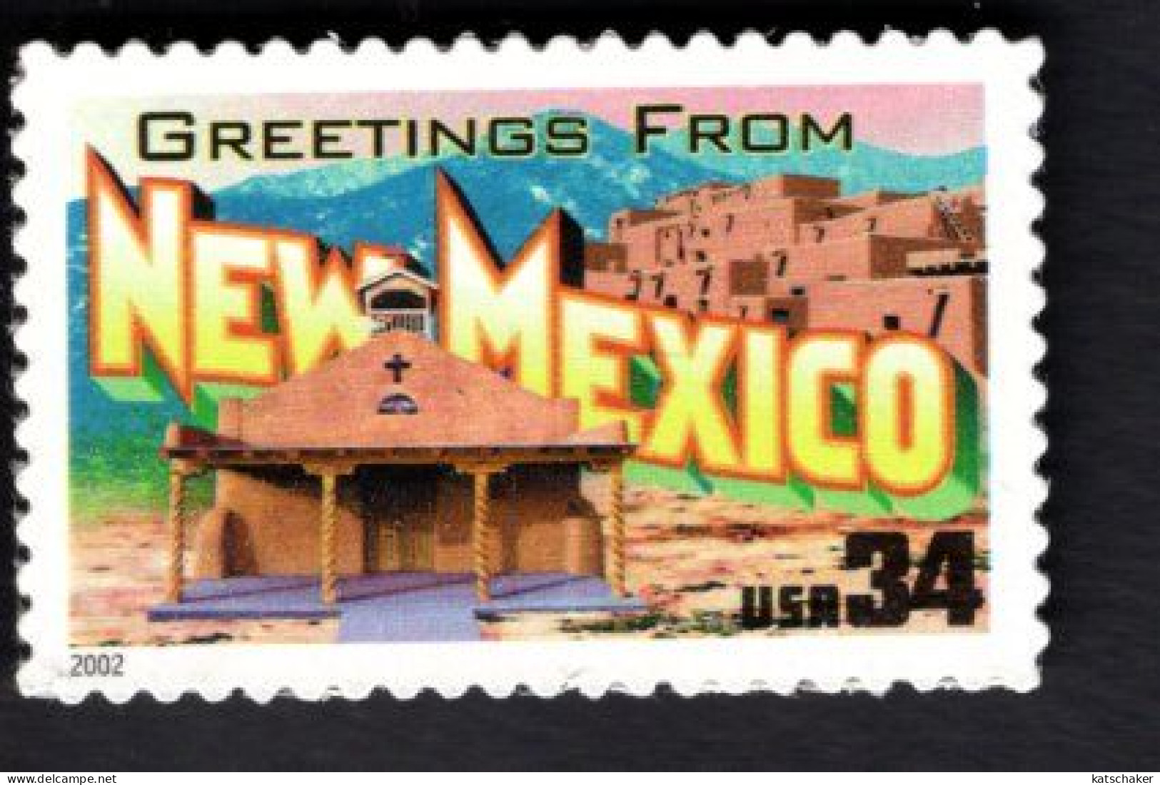 1938315642 2002 SCOTT 3591 (XX) POSTFRIS MINT NEVER HINGED  -  GREETINGS FROM AMERICA - NEW MEXICO - Neufs