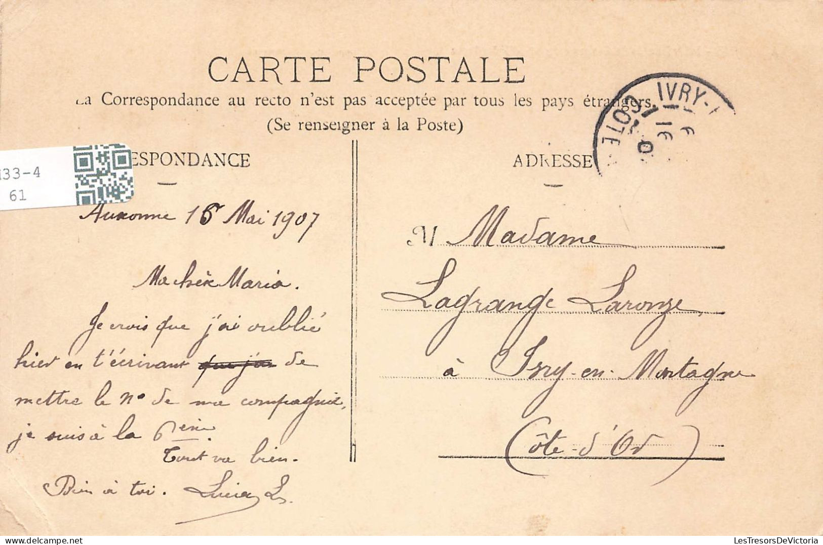 FRANCE - Auxonne - Intérieur De La Caserne Du 10e D'infanterie - Carte Postale Ancienne - Auxonne