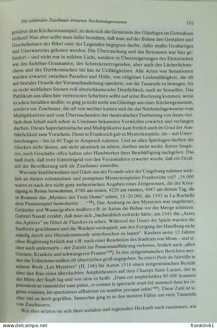 Das Theaterpublikum Des Mittelalters. - 4. 1789-1914