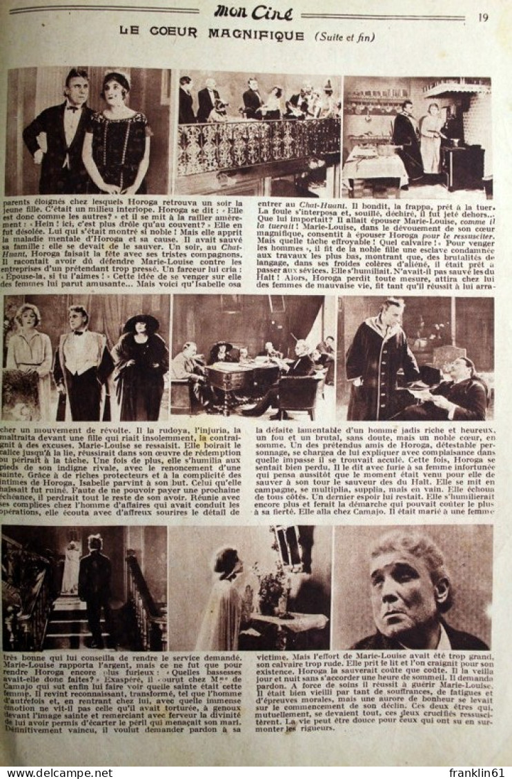 Mon Ciné. No. 6. 30 Mars 1922. - Other & Unclassified