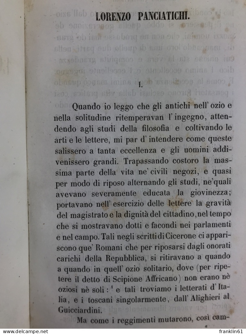 Scherzi Poetici Di Lorenzo Panciatichi. - Poesía & Ensayos