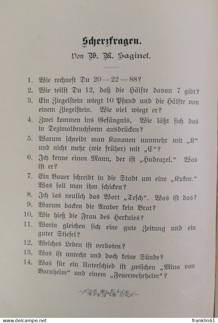 Midsommernacht. Kindersymphonie Und Andere Aufführungen. Rätselspiele Und Gedichte. - Autres & Non Classés