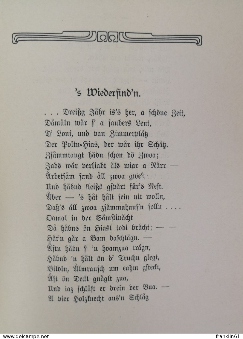 Wias Mar Einfällt. Steirische Gsangln. - Poems & Essays