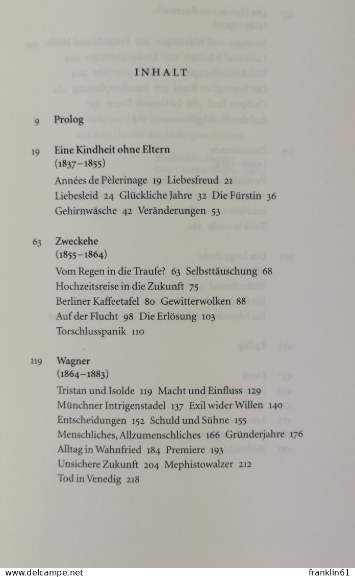 Herrin Des Hügels. Das Leben Der Cosima Wagner. - Biografía & Memorias