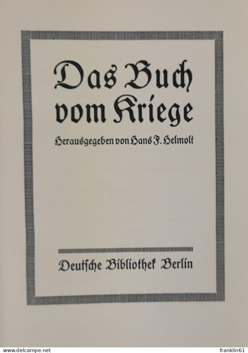 Das Buch Vom Kriege. - Police & Military