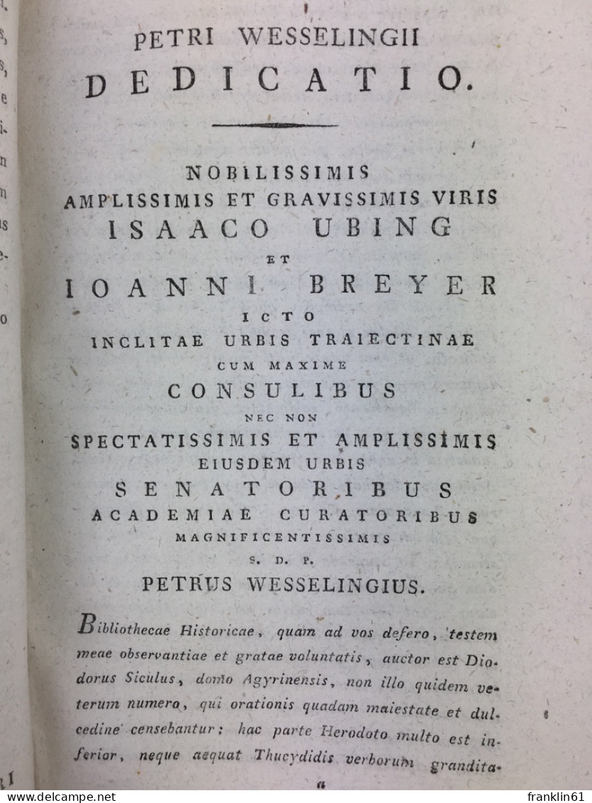 Diodori Bibliothecae Historicae, Volum Primum - Livres Anciens
