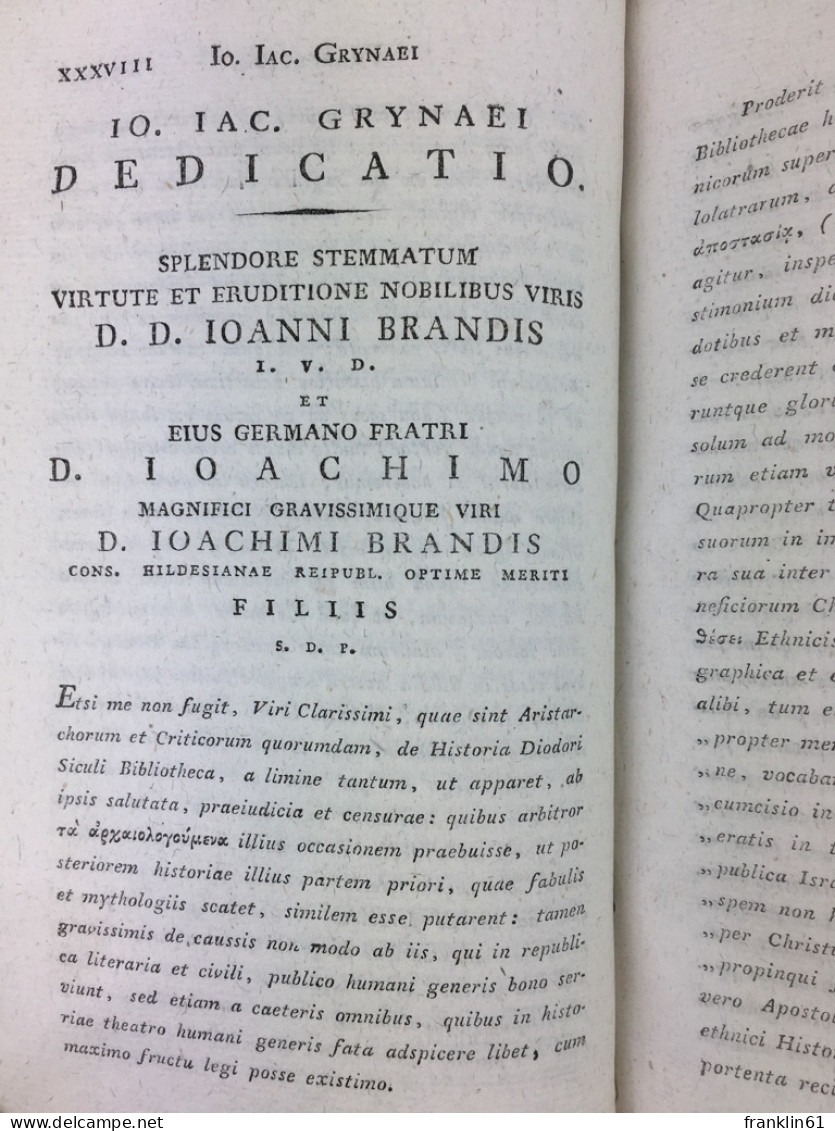 Diodori Bibliothecae Historicae, Volum Primum