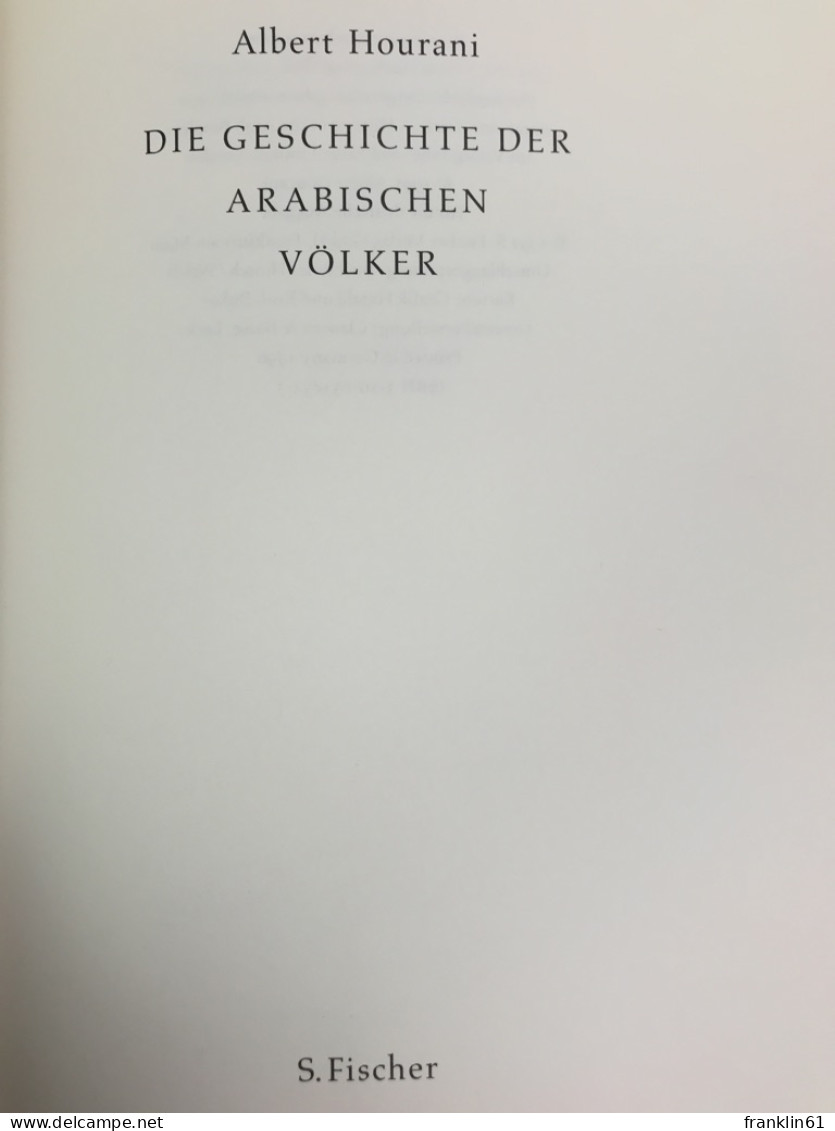 Die Geschichte Der Arabischen Völker. - 4. 1789-1914