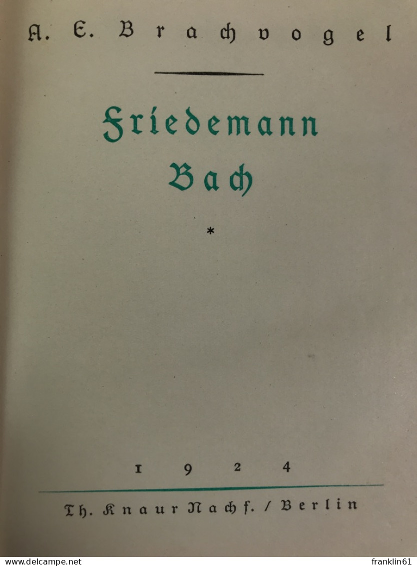 Friedemann Bach. - Lyrik & Essays