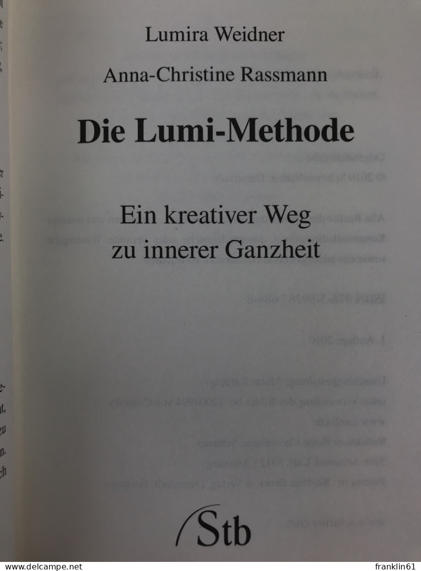 Die Lumi-Methode : Ein Kreativer Weg Zu Innerer Ganzheit. - Otros & Sin Clasificación