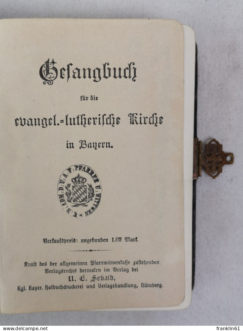 Gesangbuch Für Die Evangel.-lutherische Kirche In Bayern. - Musique