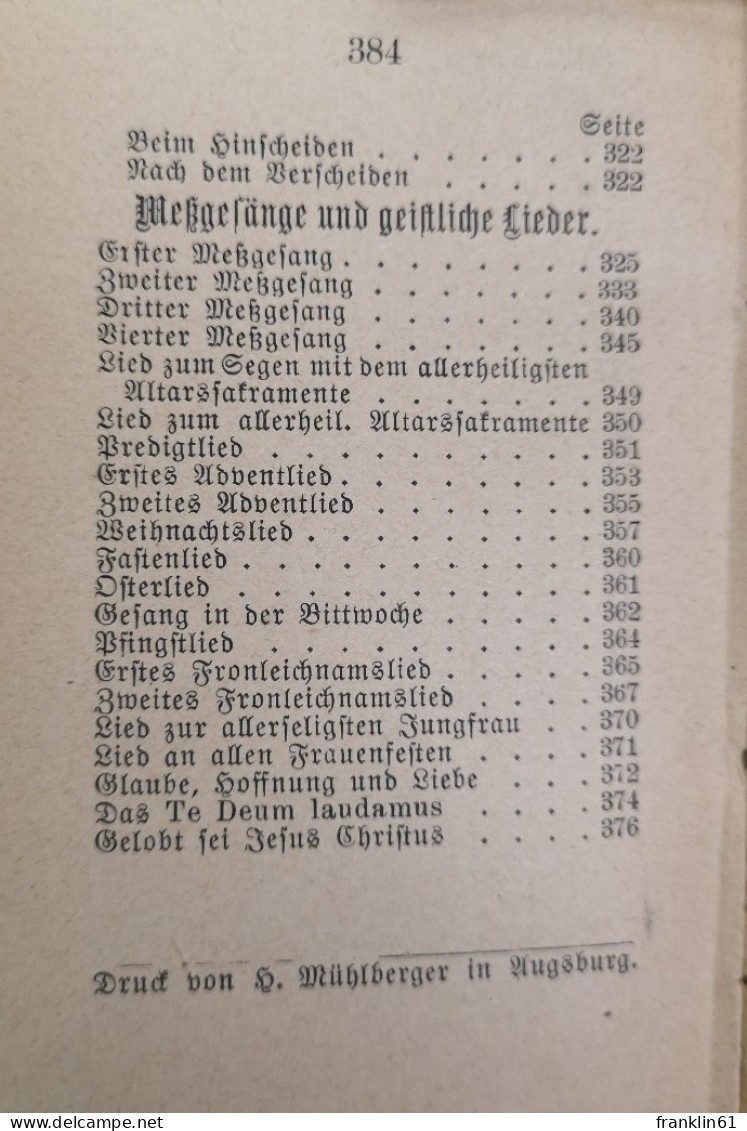 Himmelsbrod Im Geiste Der Kirche. Kath. Gebetbuch Für Alle Stände. - Christianism