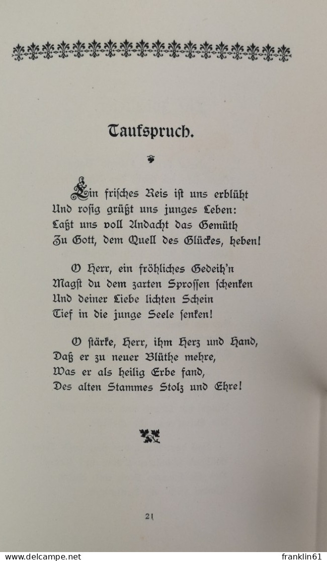 Festklänge Für Das Deutsche Haus. - Poesia