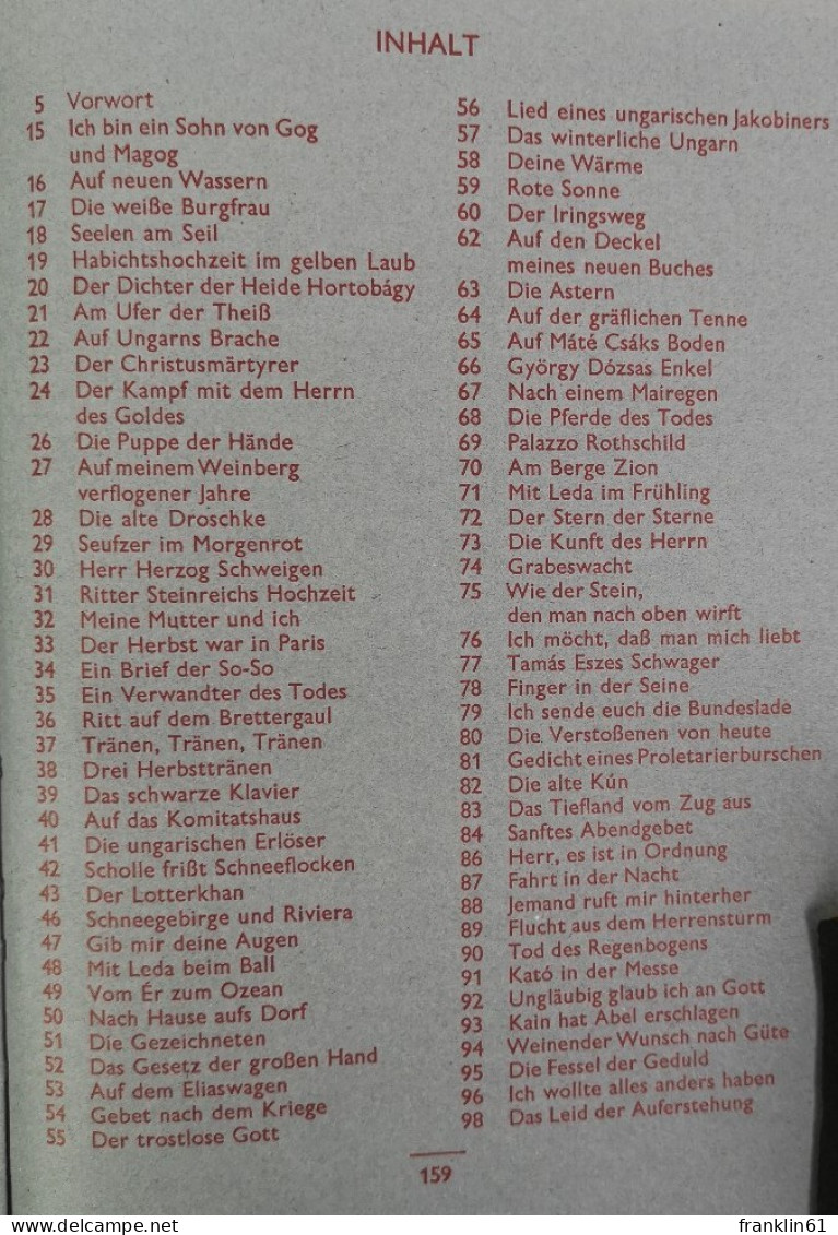 Gedichte. Auswahl Zum 100. Geburtstag Des Dichters. - Gedichten En Essays