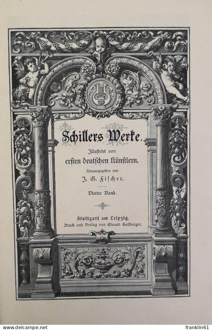 Schillers Werke. In Vier Bänden: HIER Band Zwei Bis Band Vier (3 Bd.). - Poésie & Essais