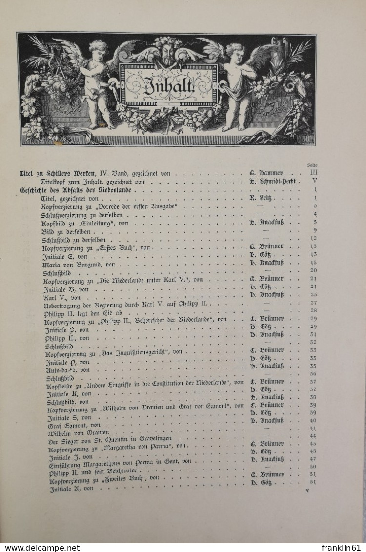 Schillers Werke. In Vier Bänden: HIER Band Zwei Bis Band Vier (3 Bd.). - Poems & Essays