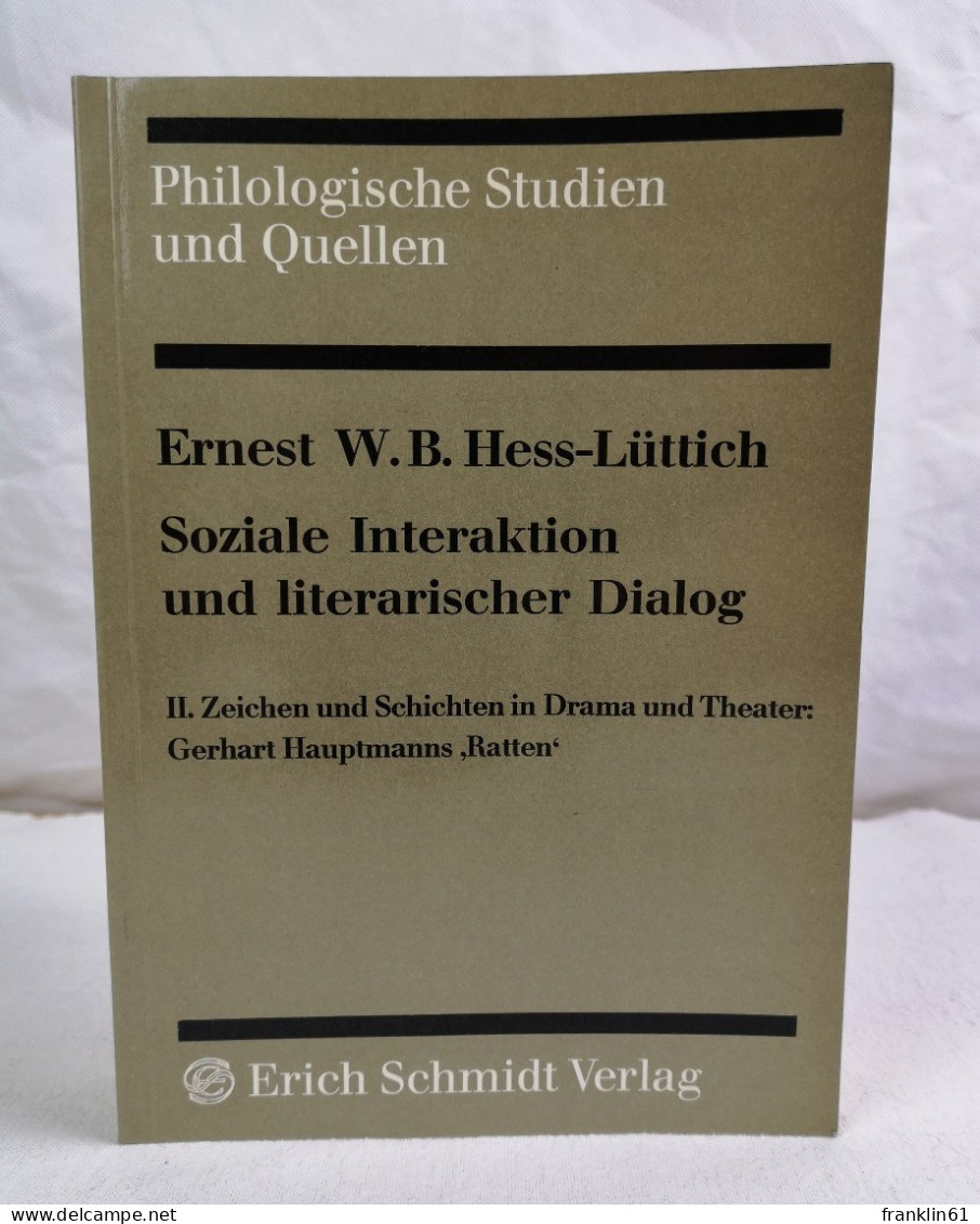 II. Zeichen Und Schichten In Drama Und Theater: Gerhart Hauptmanns Ratten. - Theater & Dans