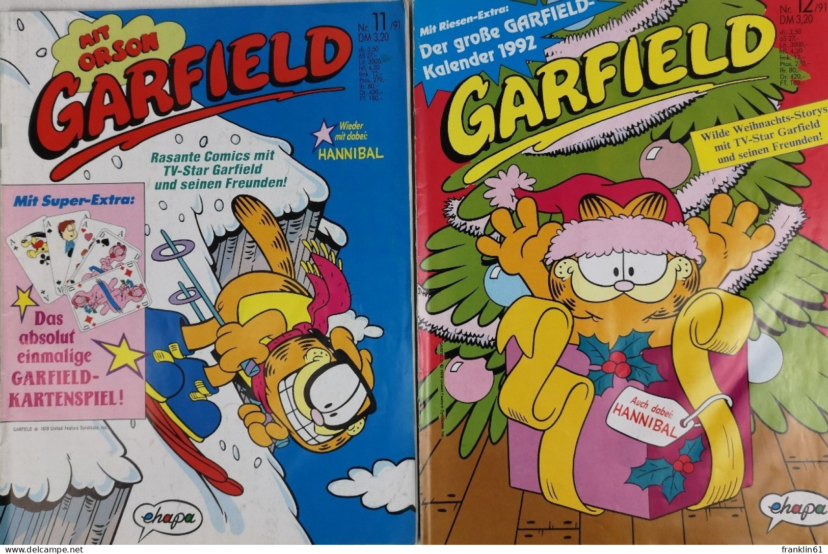 Garfield. Ausgabe Nr. 11/91 Und 12/91. - Sonstige & Ohne Zuordnung