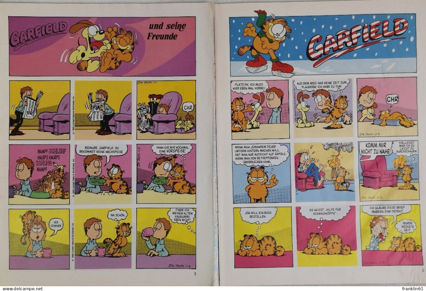 Garfield. Ausgabe Nr. 11/91 Und 12/91. - Sonstige & Ohne Zuordnung