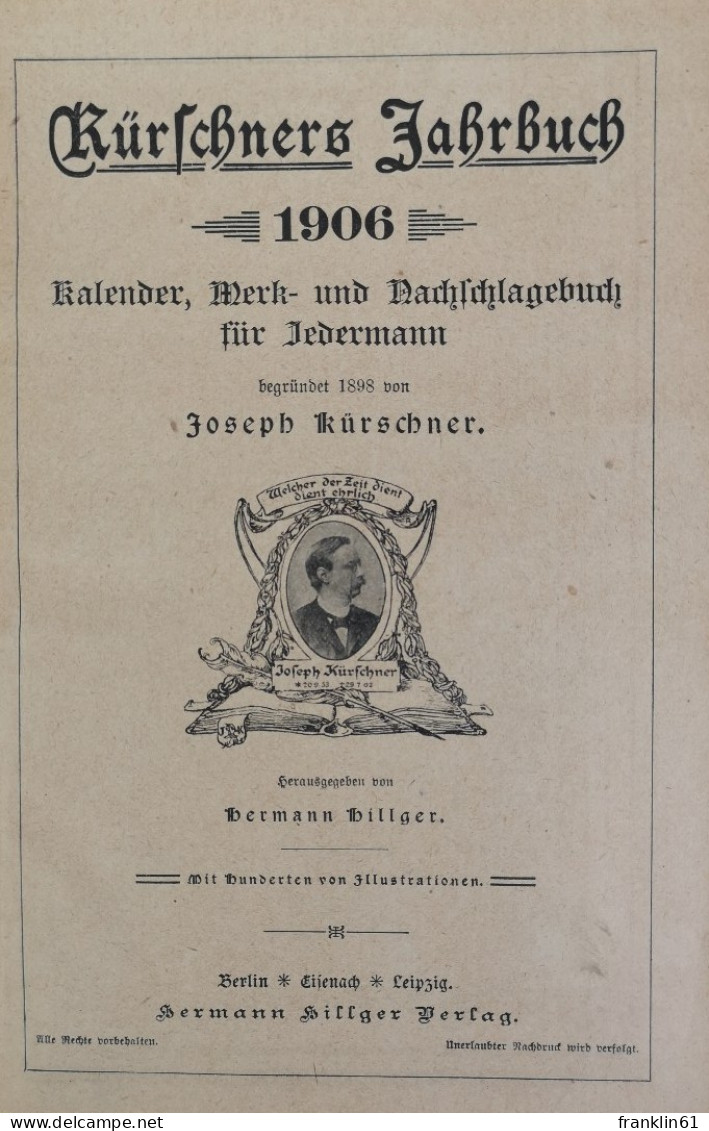 Kürschners Jahrbuch 1906. - Lessico