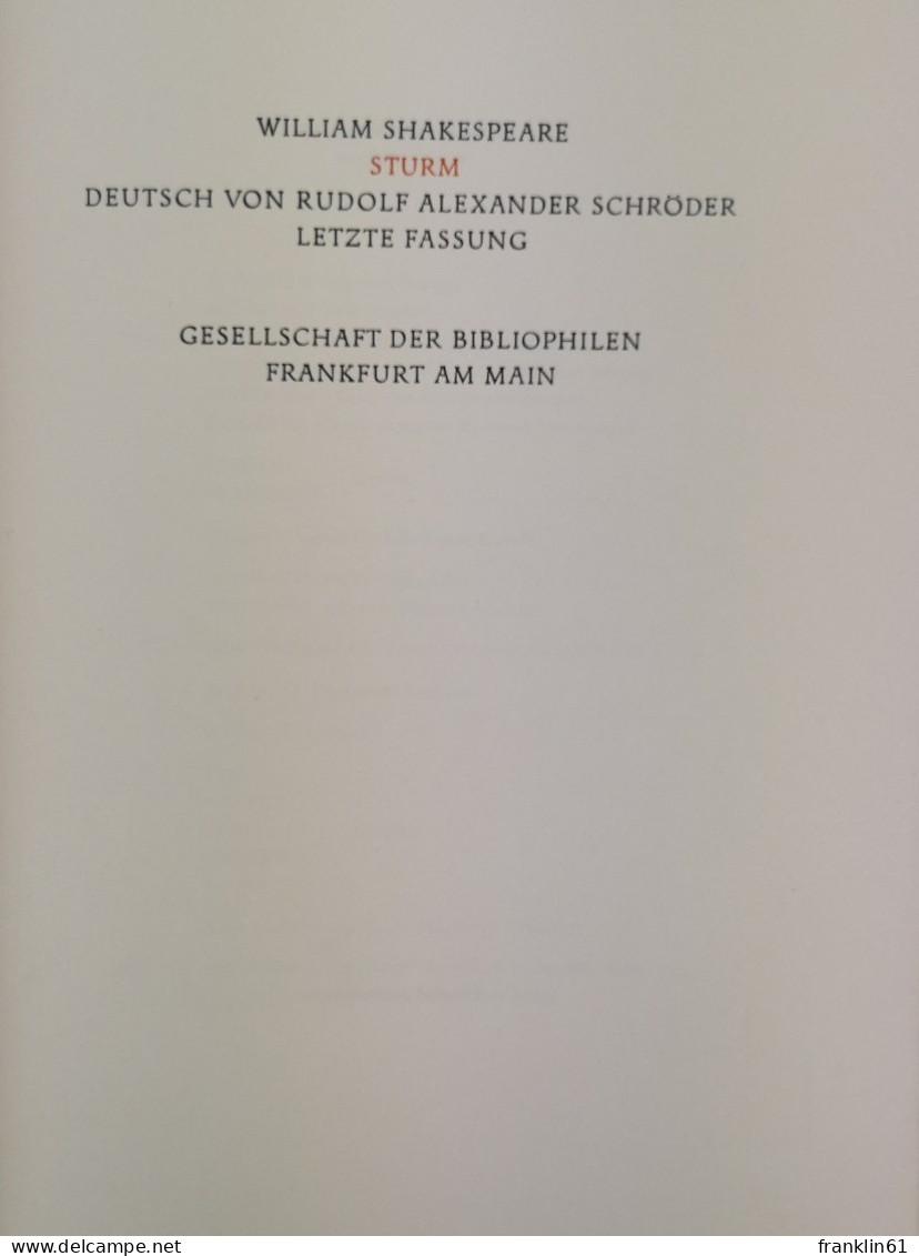 Sturm. Nummerierte Ausgabe, Nr. 1071. - Lyrik & Essays