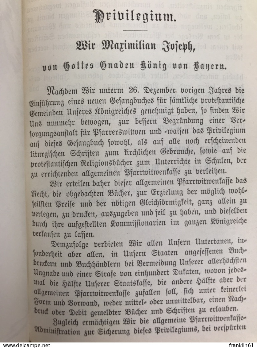 Gesangbuch Für Die Evangel.-lutherische Kirche In Bayern. - Sonstige & Ohne Zuordnung