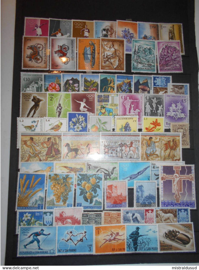 Saint Marin Lot De 60 Timbres Neufs (charniere) - Collections, Lots & Series