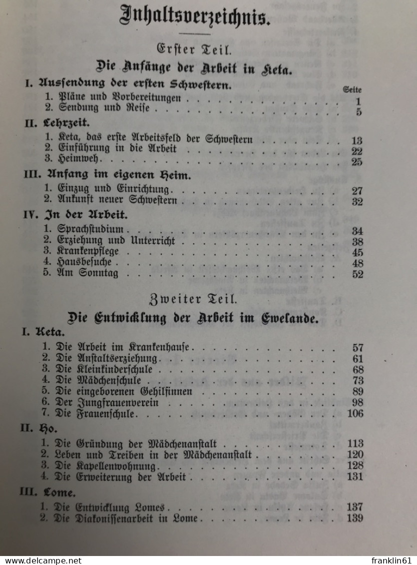 Zwanzig Jahre Missions-Diakonissenarbeit Im Ewelande. - 4. 1789-1914
