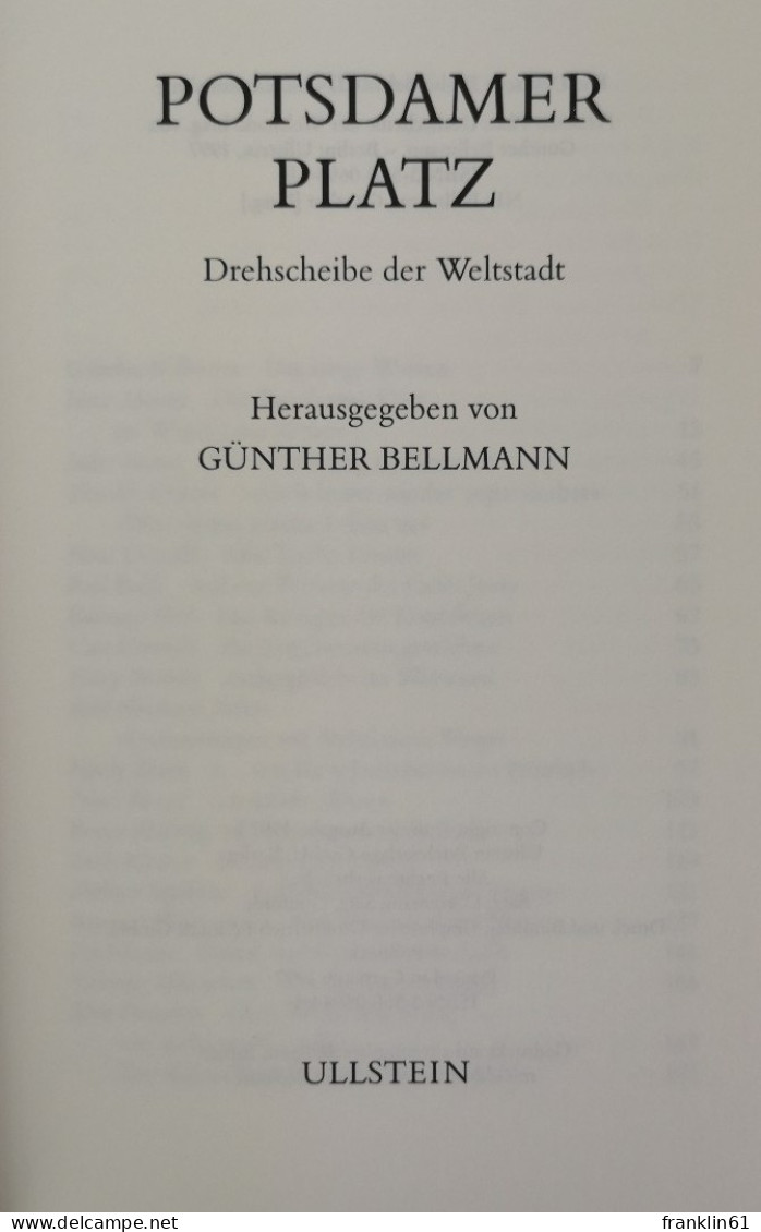 Potsdamer Platz. Drehscheibe Der Weltstadt. - 4. 1789-1914