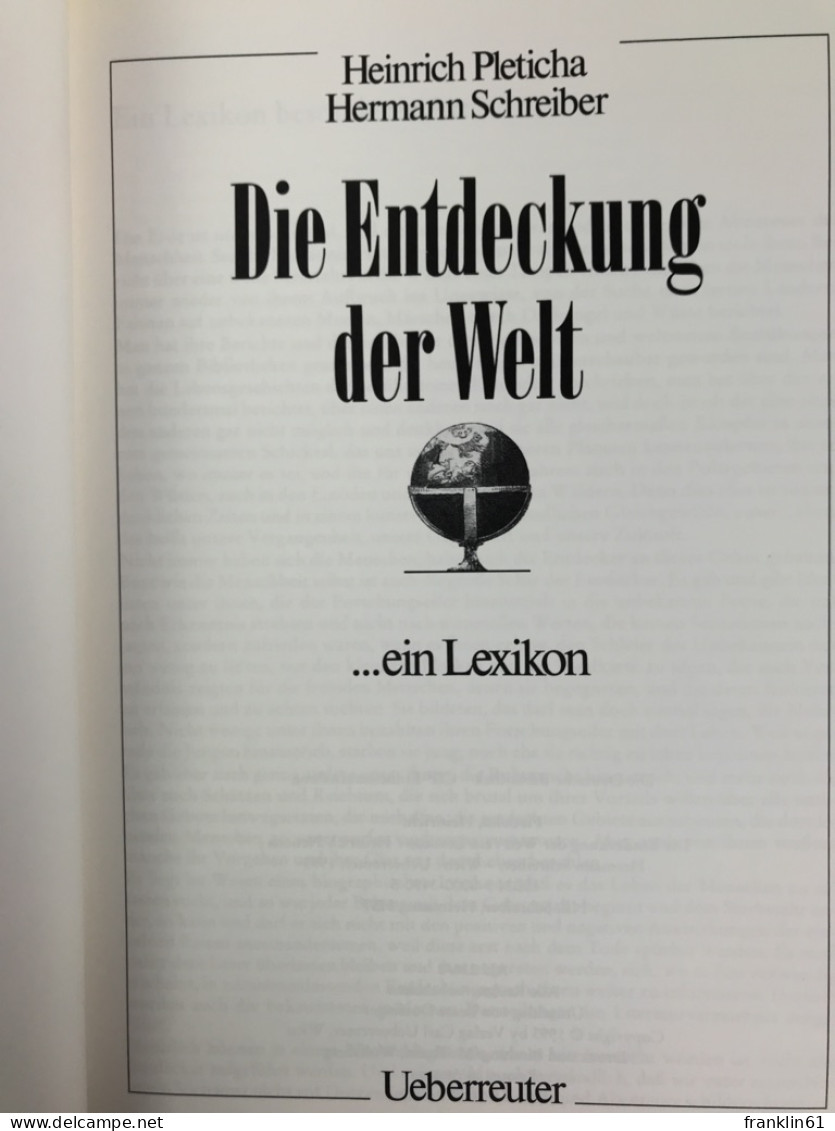 Die Entdeckung Der Welt : ... Ein Lexikon. - 4. 1789-1914
