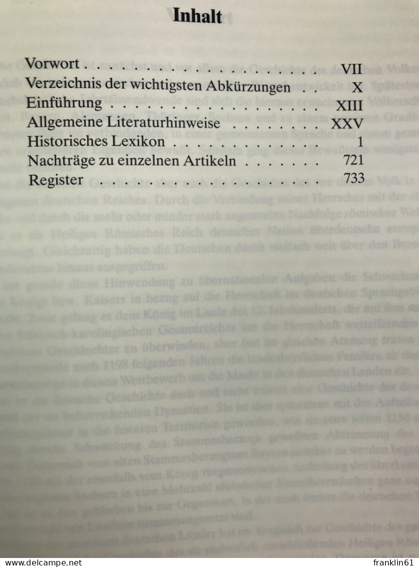 Historisches Lexikon Der Deutschen Länder : Die Deutschen Territorien Und Reichsunmittelbaren Geschlechter Vom - Lexika