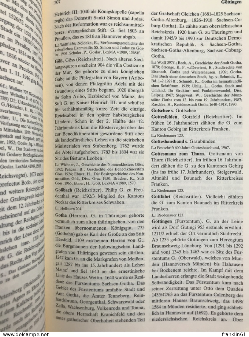 Historisches Lexikon der deutschen Länder : die deutschen Territorien und reichsunmittelbaren Geschlechter vom