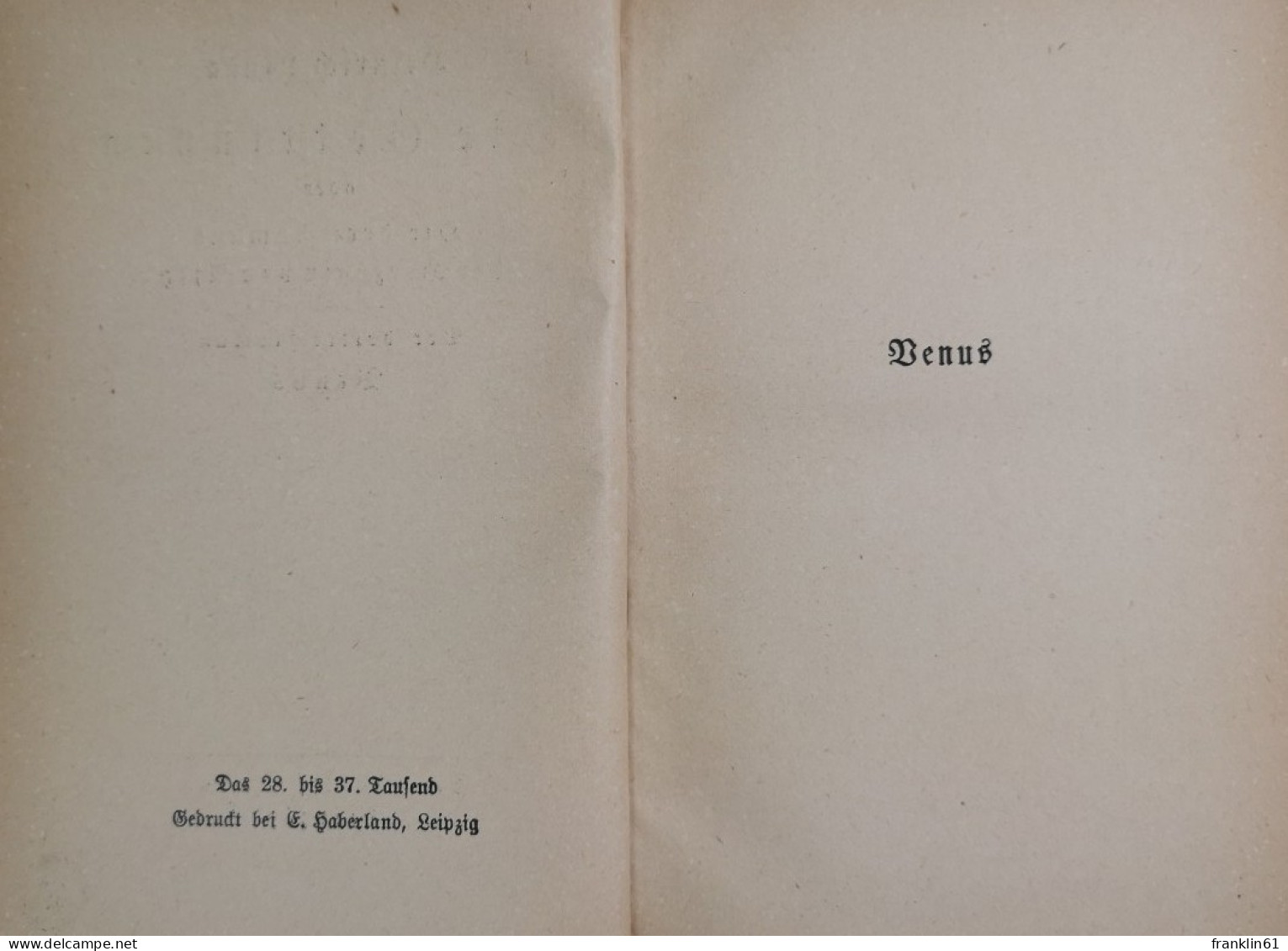 Die Göttinen Oder Die Drei Romane Der Herzogin Von Assy. Der Dritte Roman. Venus. - Poems & Essays