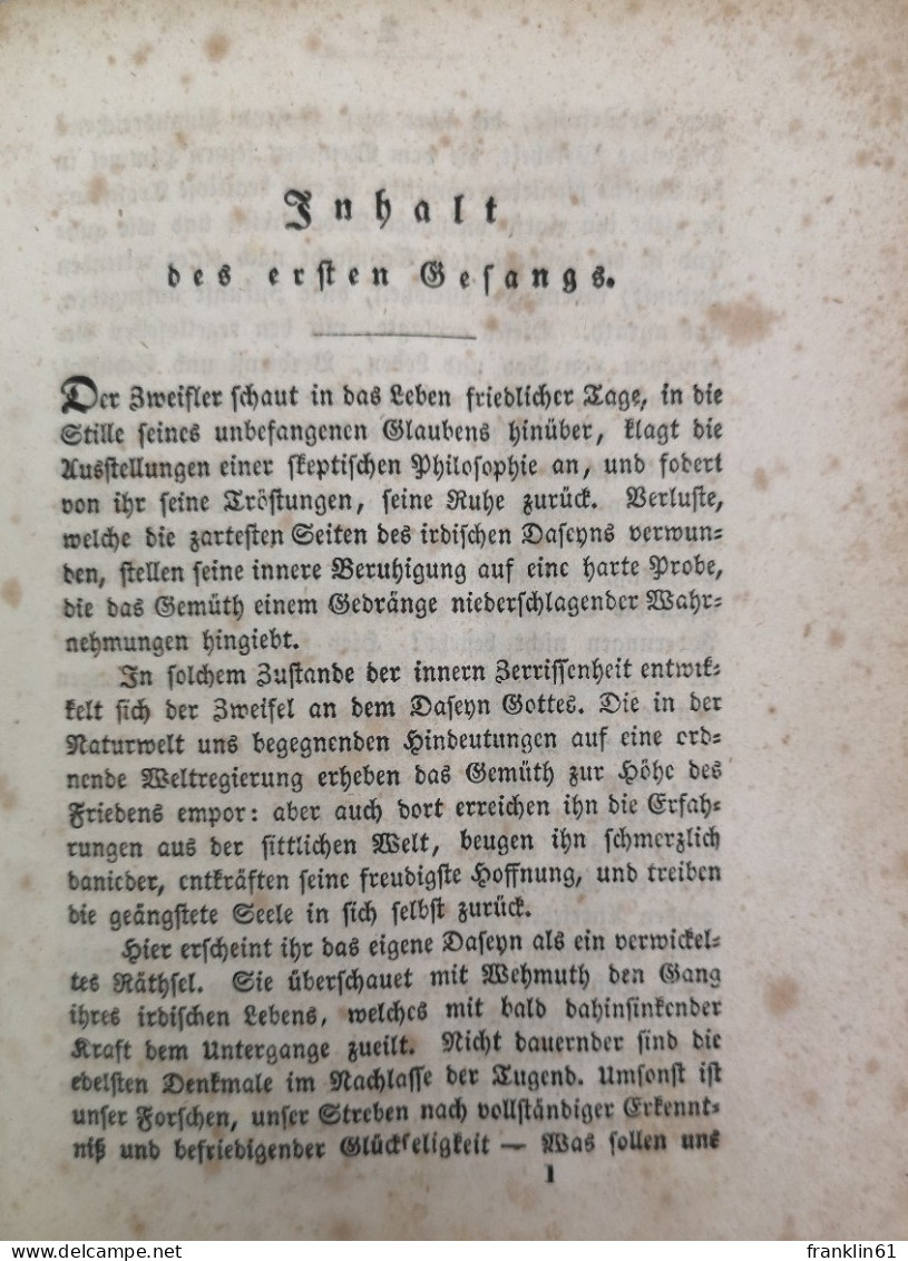 Urania. Ein Gedicht In Sechs Gesängen. - Lyrik & Essays