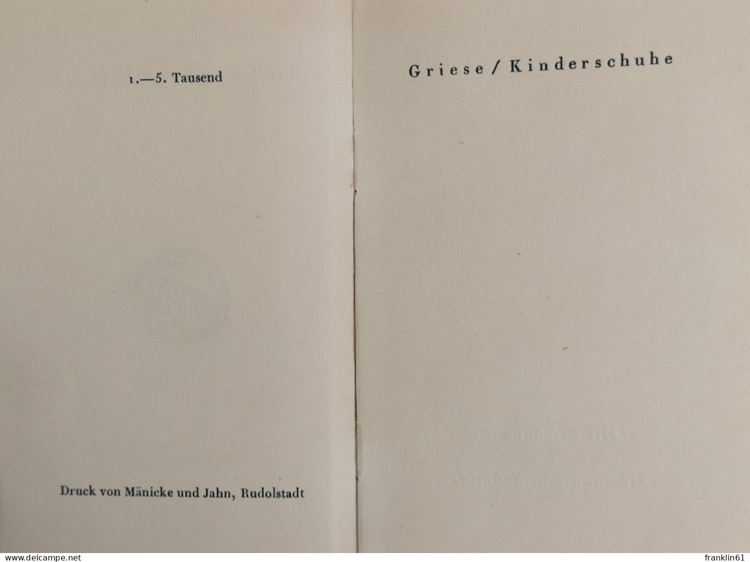 Kinderschuhe. Eine Rokokonovelle. - Poems & Essays