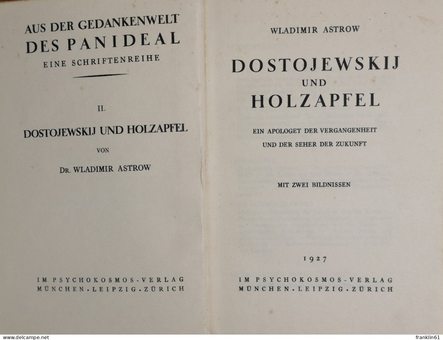 Dostojewskij Und Holzapfel. - Philosophy